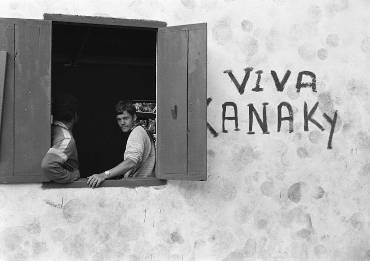 inscription portant la mention « Viva Kanaky »