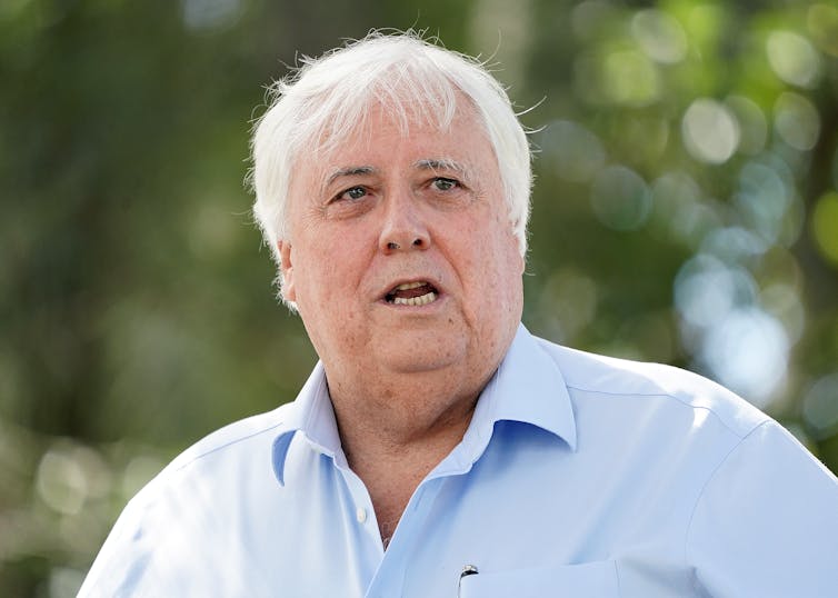 United Australia Party leader Clive Palmer.