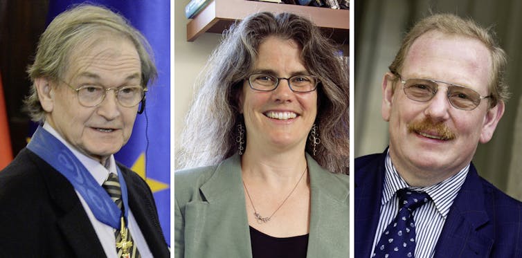 Roger Penrose, Andrea Ghez and Reinhard Genzel.