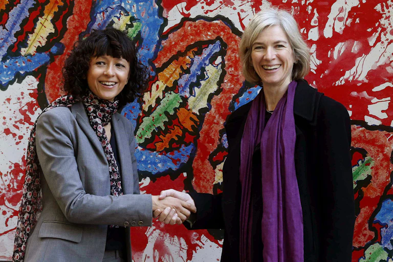 Picture of Emmanuelle Charpentier and Jennifer Doudna.