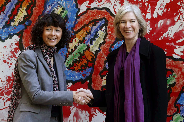 Chemistry Nobel 2020 prize winners Emmanuelle Charpentier and Jennifer A. Doudna.
