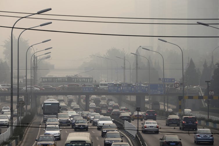 A bust road in China