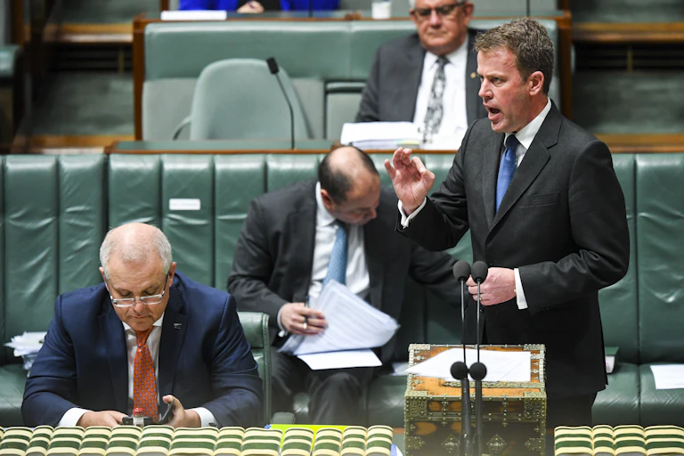 Minister speaking in federal parliament