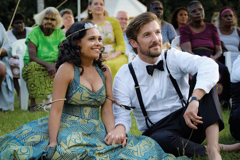 Screen still from Top End Wedding