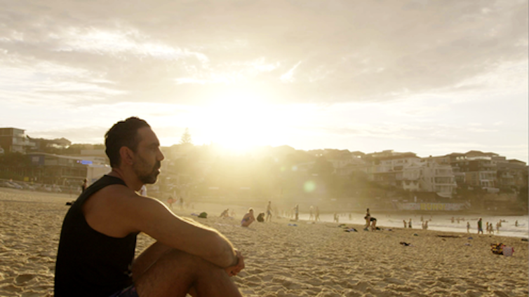 Film Still: Adam Goodes On A Beach