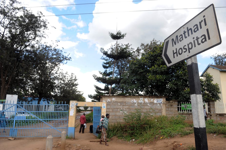 A road sign to Mathari hospital 