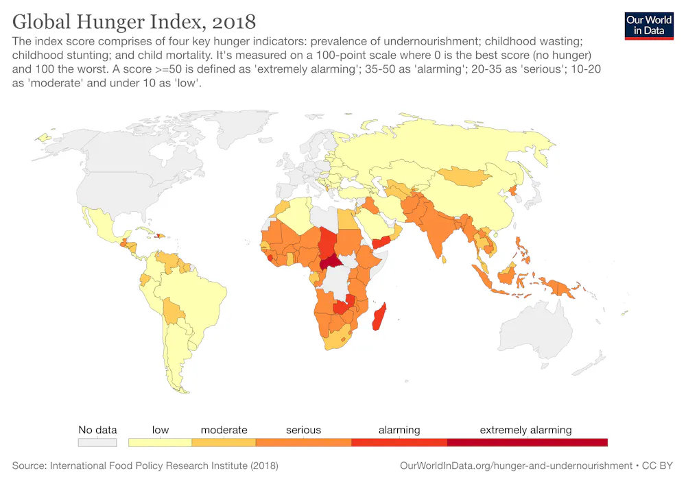 Hunger Index Ranking Nobel Peace Prize spotlights the links between hunger and conflict