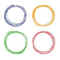 DIfferent colour circles.