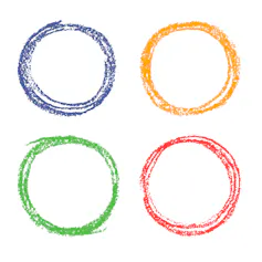 DIfferent colour circles.