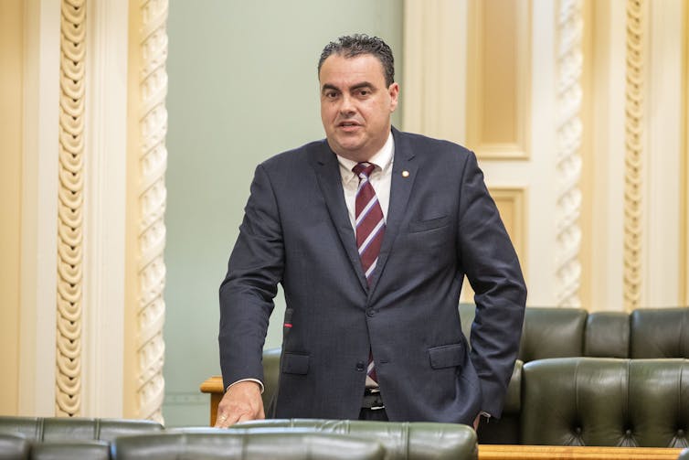 Jason Costigan speaking in the Queensland Parliament.