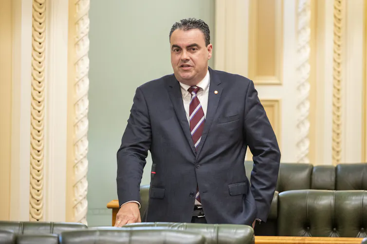 Jason Costigan speaking in the Queensland Parliament.