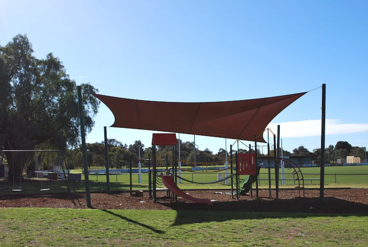 Playground in front of a football oval.