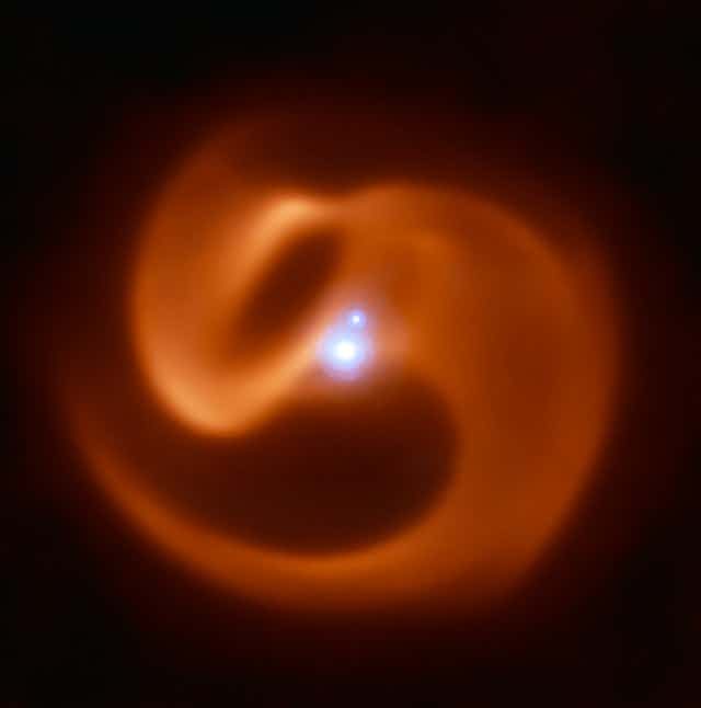 Image of the Apep binary star system in the Milky Way.
