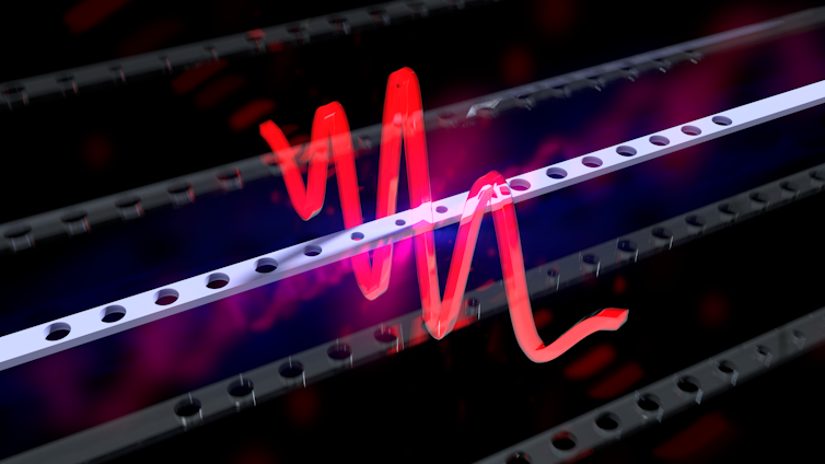 Illustration of a wave function.