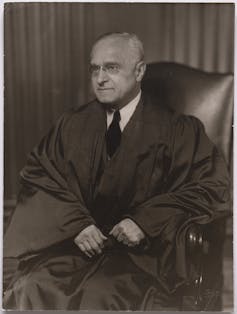 A portrait of Supreme Court Justice Felix Frankfurter.