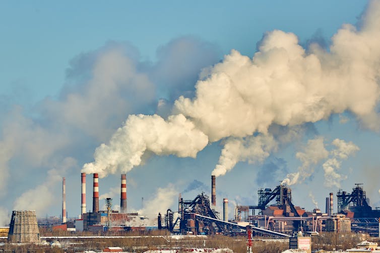 Skyline filled with polluting industries