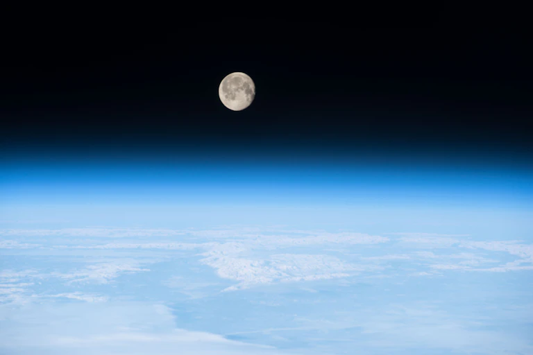 Picture of the Moon above the Earth's atmosphere