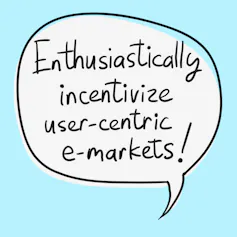 Speech bubble saying:
