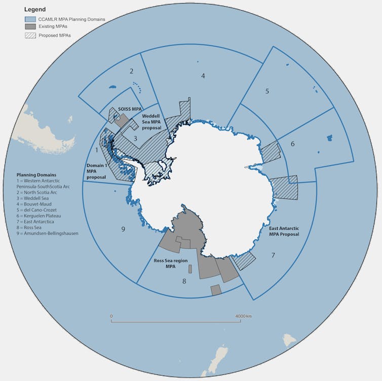 A map of the current and proposed Marine Protected Areas under consideration.