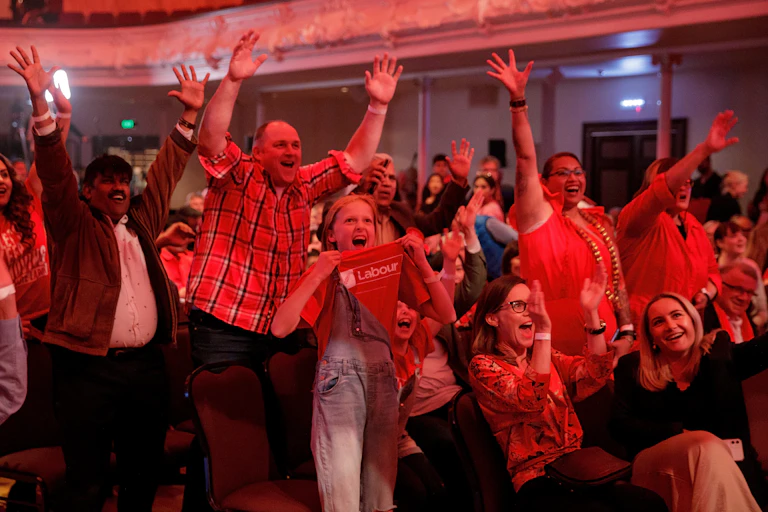 people cheering