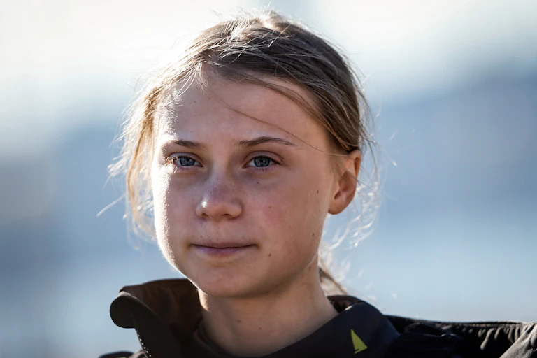 Young girl's face outdoors