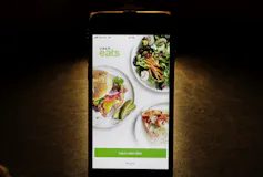 The Uber Eats app on a smartphone.