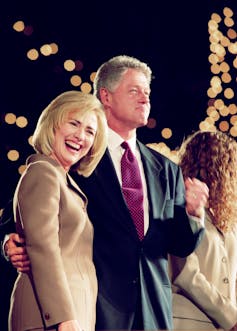 Hillary and Bill Clinton.