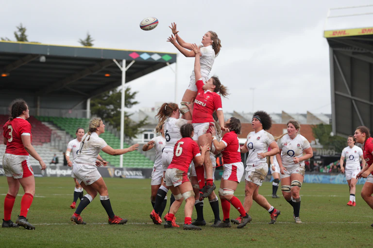 A women's rugby match