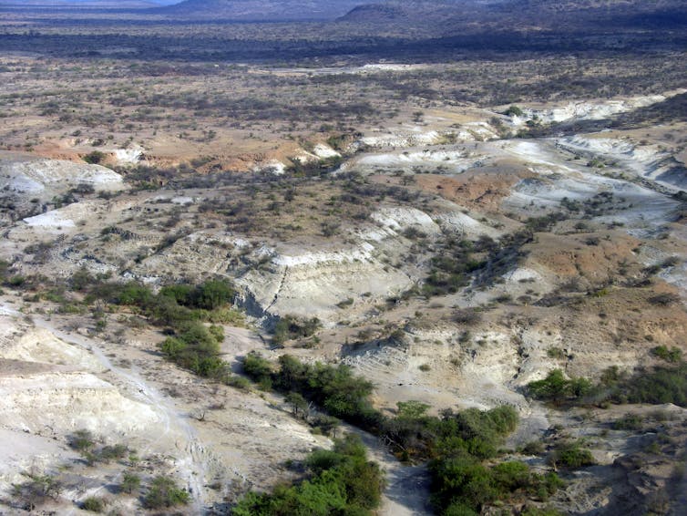 Aerial view of the Olorgesailie basin today.