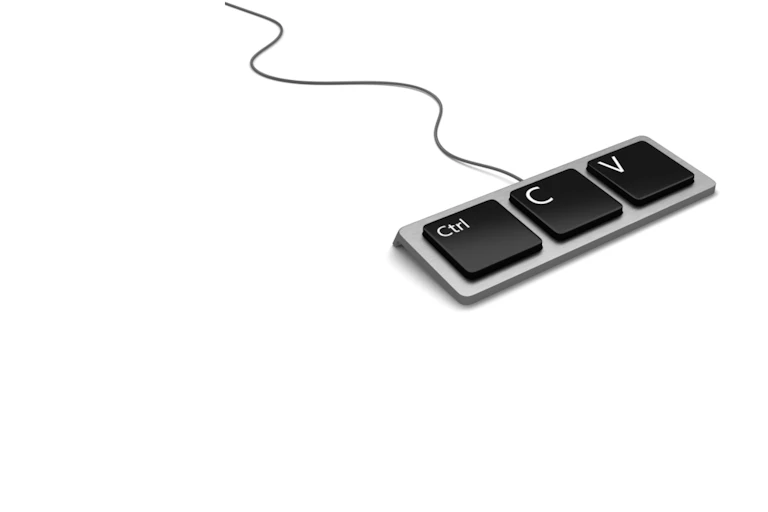 Teclas de Control C (copiar) y Control V (pegar)
