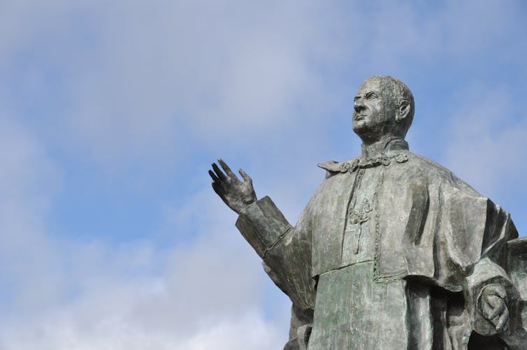 A statue of Pope Paul VI