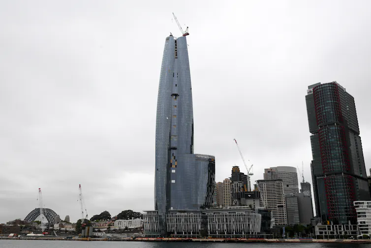 Crown Resorts' casino and hotel development being built at Barangaroo in Sydney.