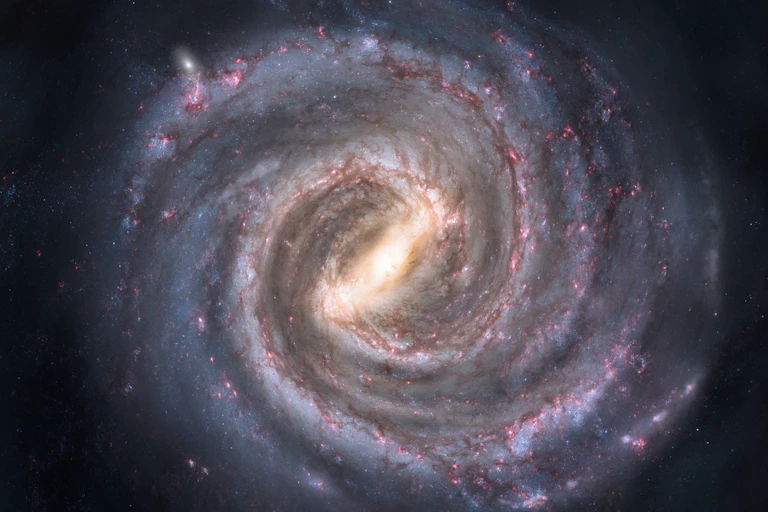 Picture of the Milky Way, drawn by an artist.