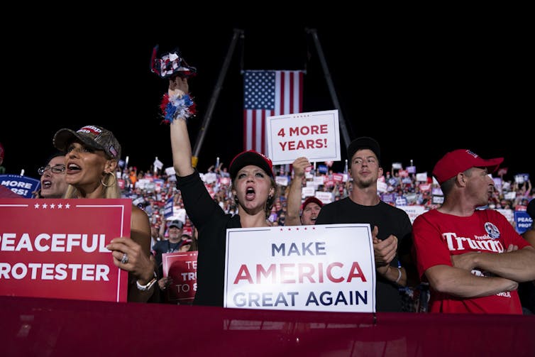 Trump supporters at a rally