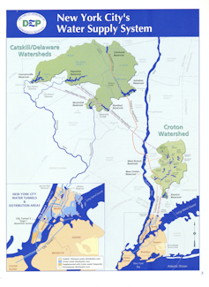Map of NYC water supply system