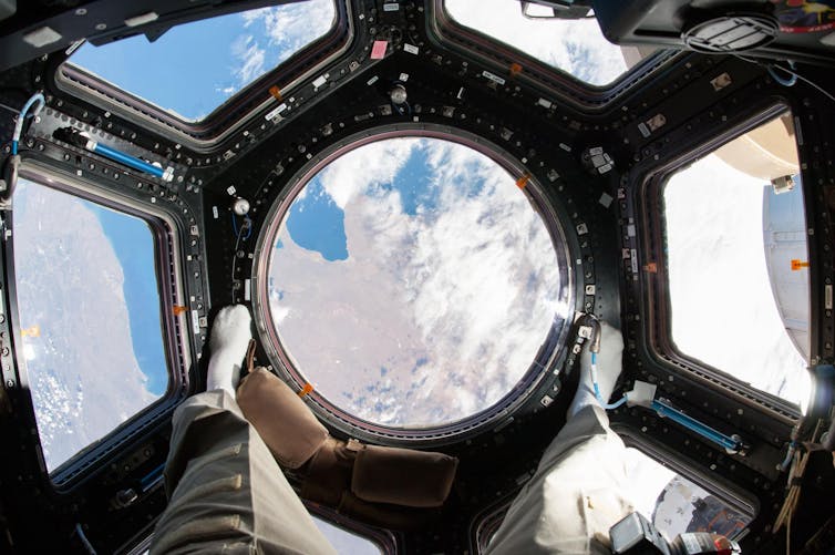 20 years of the International Space Station: Astronaut Rick Mastracchio looks towards Earth