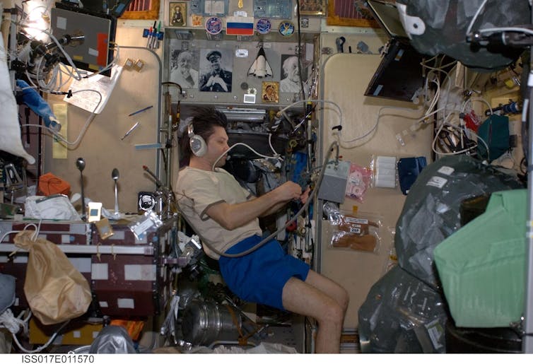 20 years of the International Space Station: Oleg Kononenko in the Zvezda module in 2008