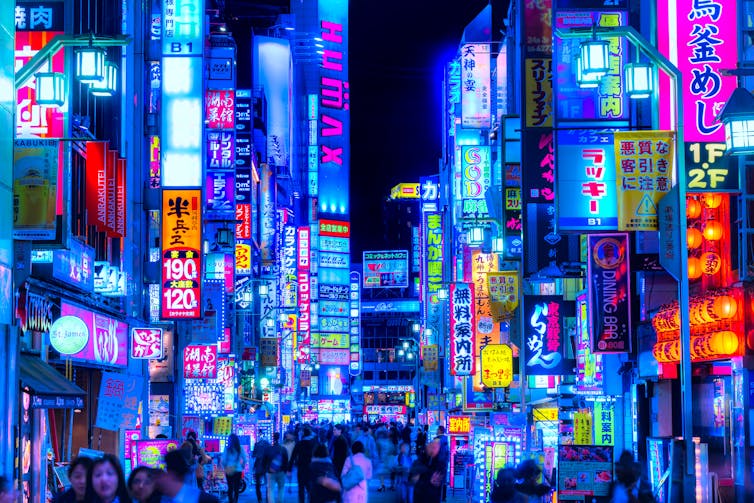 Night scene in Japan