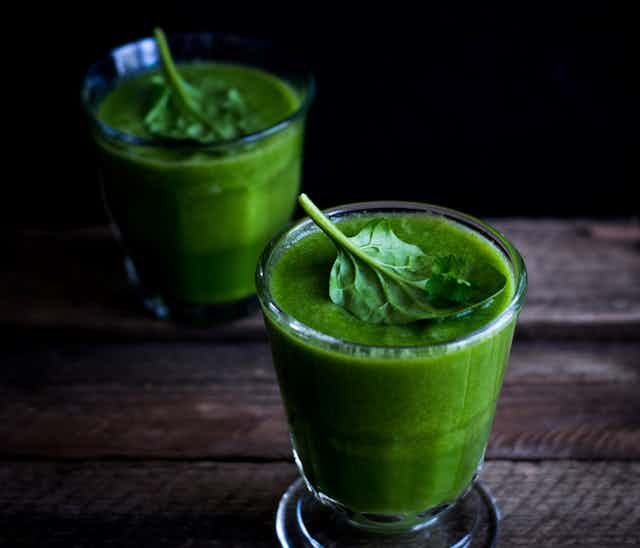 Two green juices.