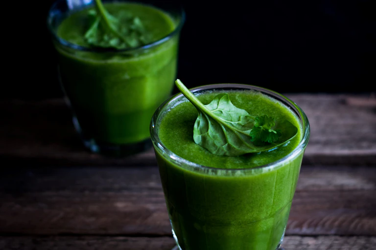 Two green juices.