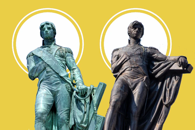 Statues of Nelson.