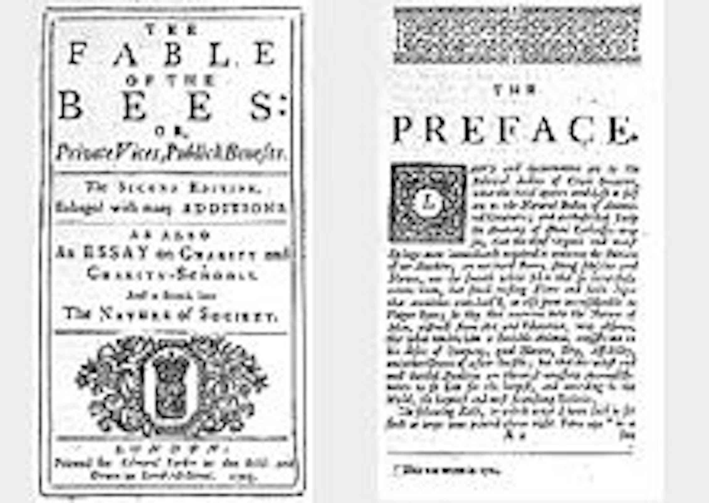 The Fable of the Bees ( Bernard de Mandeville, 1705). Wikimedia Commons