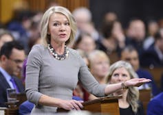 Conservative MP Candice Bergen stands in the House of Commons