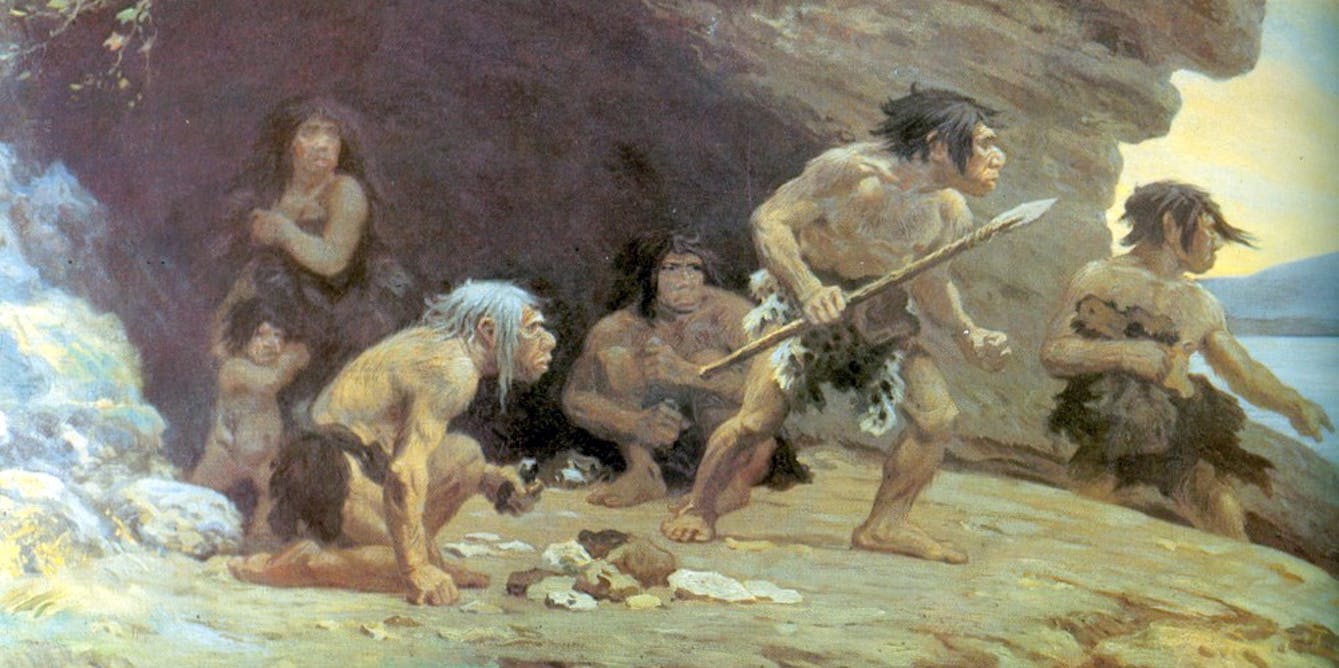 neanderthal man hunting