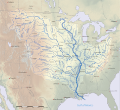 Map of Mississippi River basin