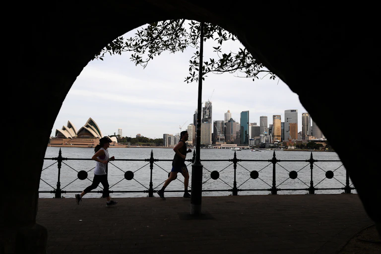 Two joggers in Sydney