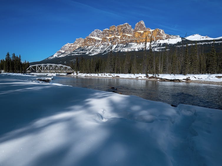 Bow River at Castle Mountain Junction, Banff National Park