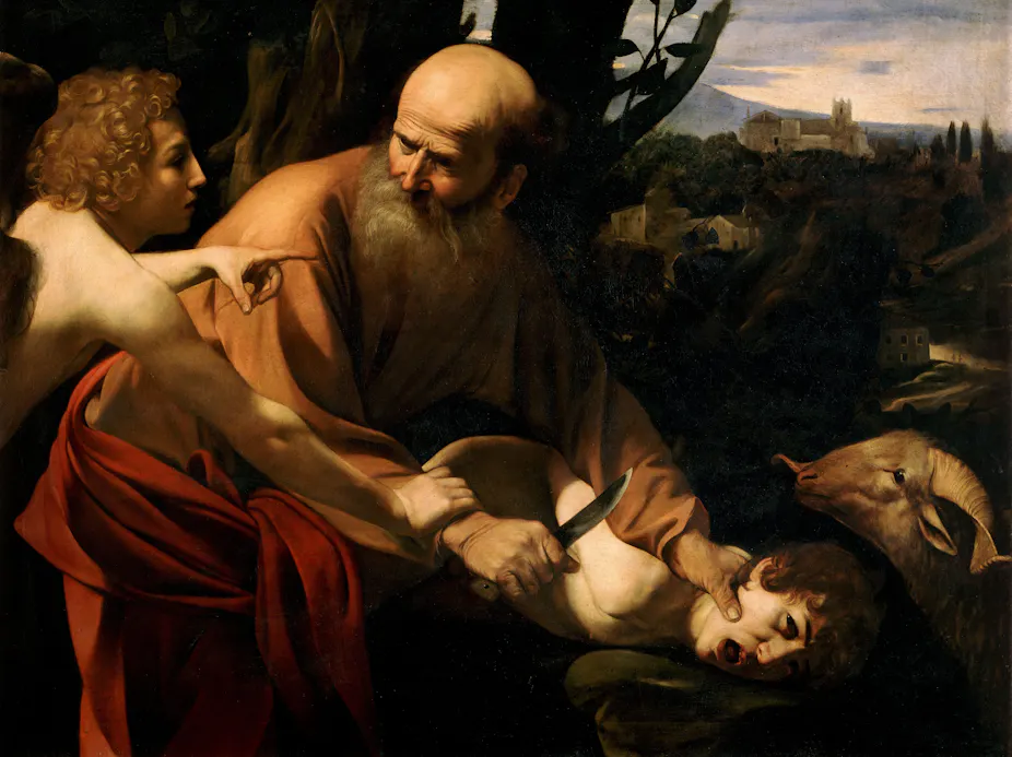 Le Sacrifice d'Isaac par le Caravage, 1603.
