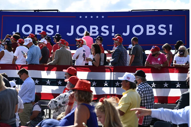Attendees at an event for Donald Trump on August 17, 2020.