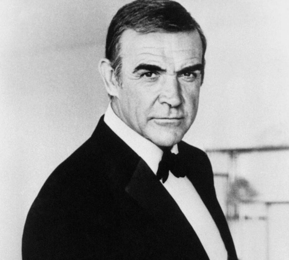 Actor Sean connery in his role as James Bond.